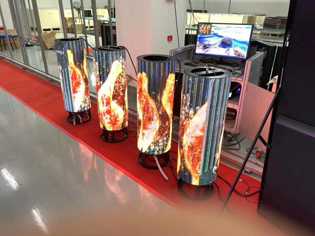 Cylindrical LED display