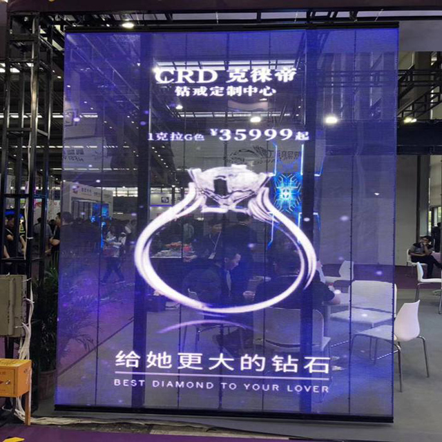 mall glass LED display
