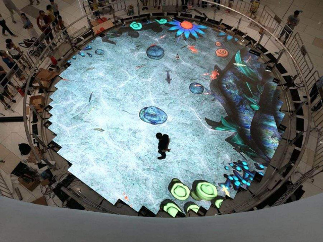 circular floor led display